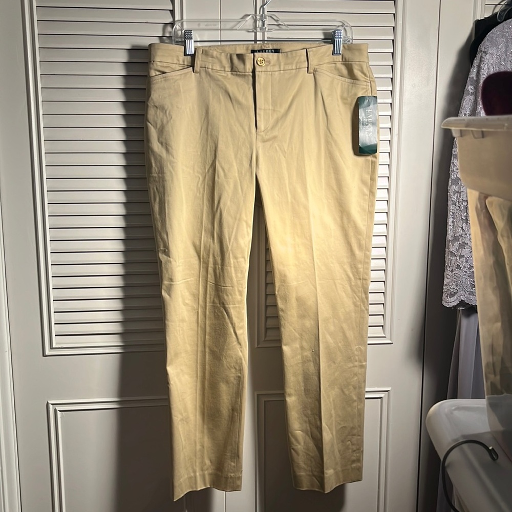 Pants 14p, Ralph Lauren Khaki Cotton Long Pants, NWT!
Pockets , Belt Loops! - Picture 1 of 4
